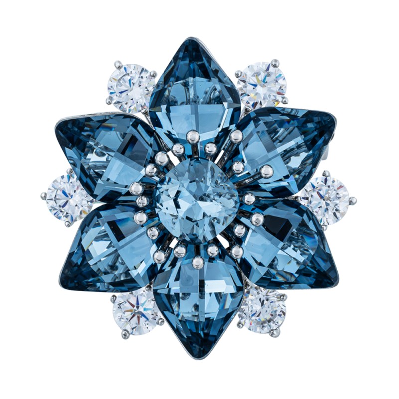 Брошь Звезда Zircon Fiore Luna XR14178A2 BL/S