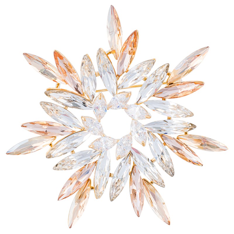 Брошь ОРЕОЛ Zircon+crystal