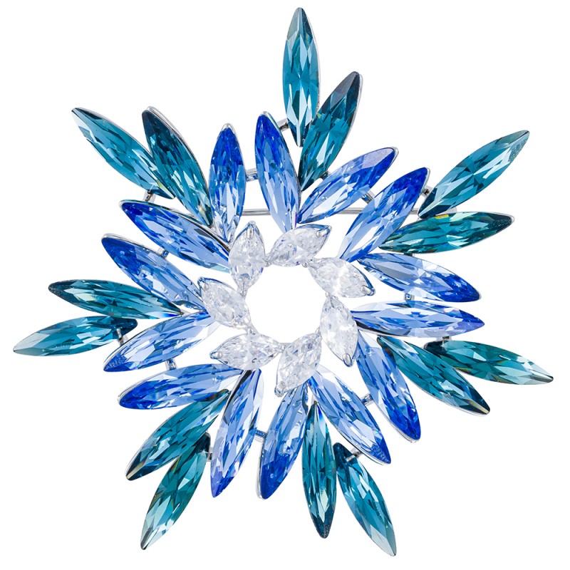 Брошь ОРЕОЛ Zircon+crystal