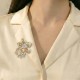 Брошь Цветок Swarovski crystal + Zircon Fiore Luna XR10675F BR/G