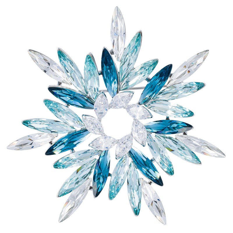 Брошь ОРЕОЛ Zircon+crystal