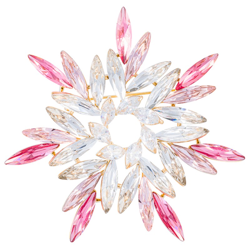 Брошь ОРЕОЛ Zircon+crystal