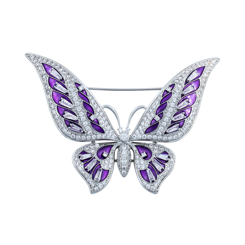 Брошь Бабочка Zircon Fiore Luna XR01278 V/S