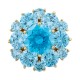 Брошь Кристалл Zircon+магнит Fiore Luna XR12099A3 BL/G