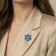 Брошь Звезда Zircon Fiore Luna XR14178A2 BL/S