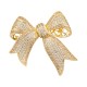 Брошь Бантик Zircon Fiore Luna XR00397B1 BR/G
