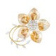 Брошь Цветок Swarovski crystal + Zircon Fiore Luna XR10675F BR/G