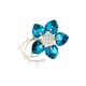 Брошь Цветок Swarovski crystal + Zircon Fiore Luna XR10675F BL/G