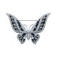 Брошь Бабочка Zircon Fiore Luna XR01278 BW/S