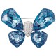 Брошь Бабочка crystal blue