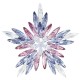 Брошь СНЕЖИНКА  Zircon+crystal