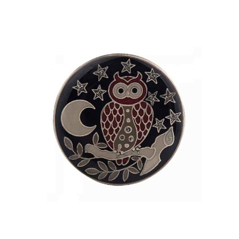 Брошь Сова Clara Bijoux F25152-12 BW